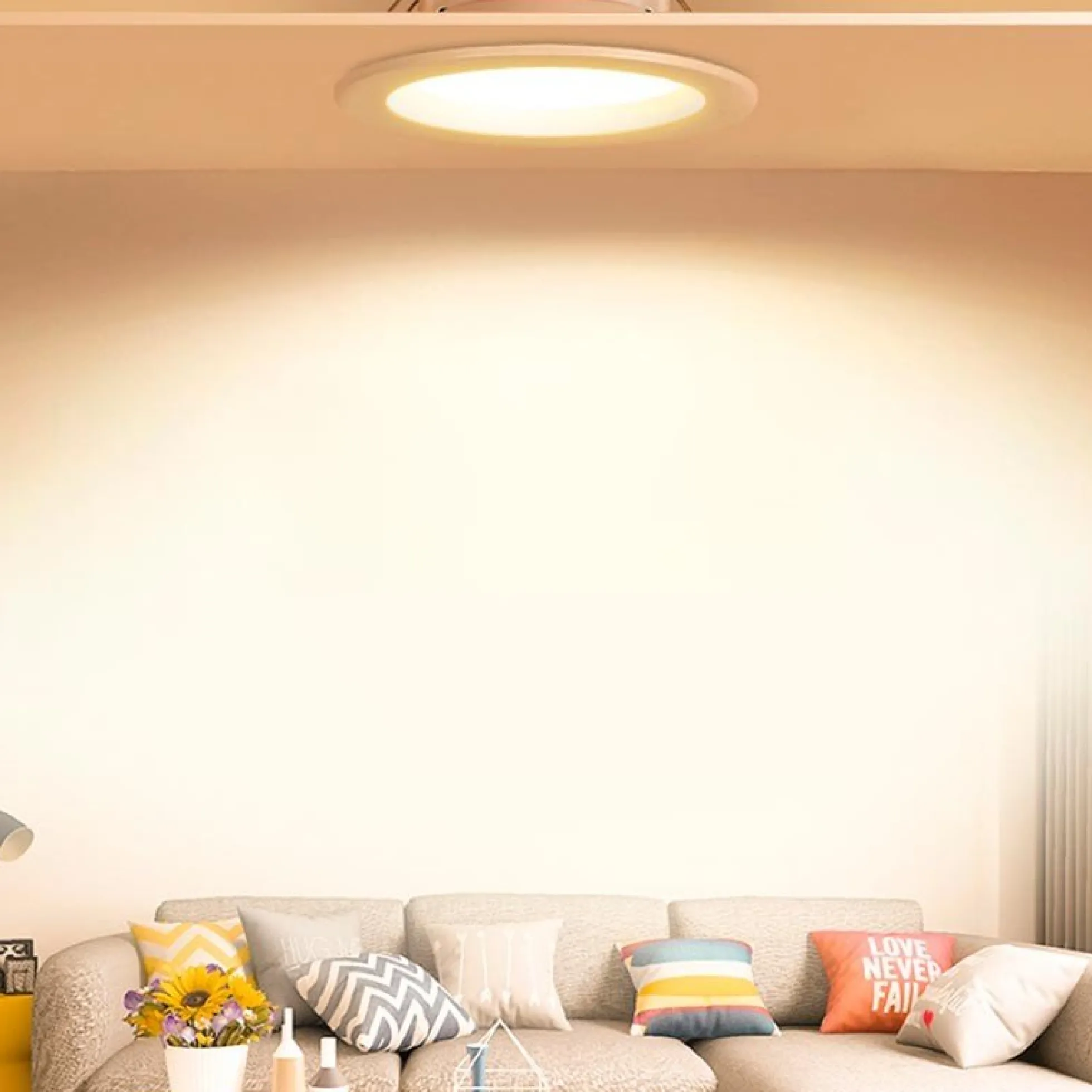 Downlight LED circular empotrable 25W - Uso profesional - Ø190 mm