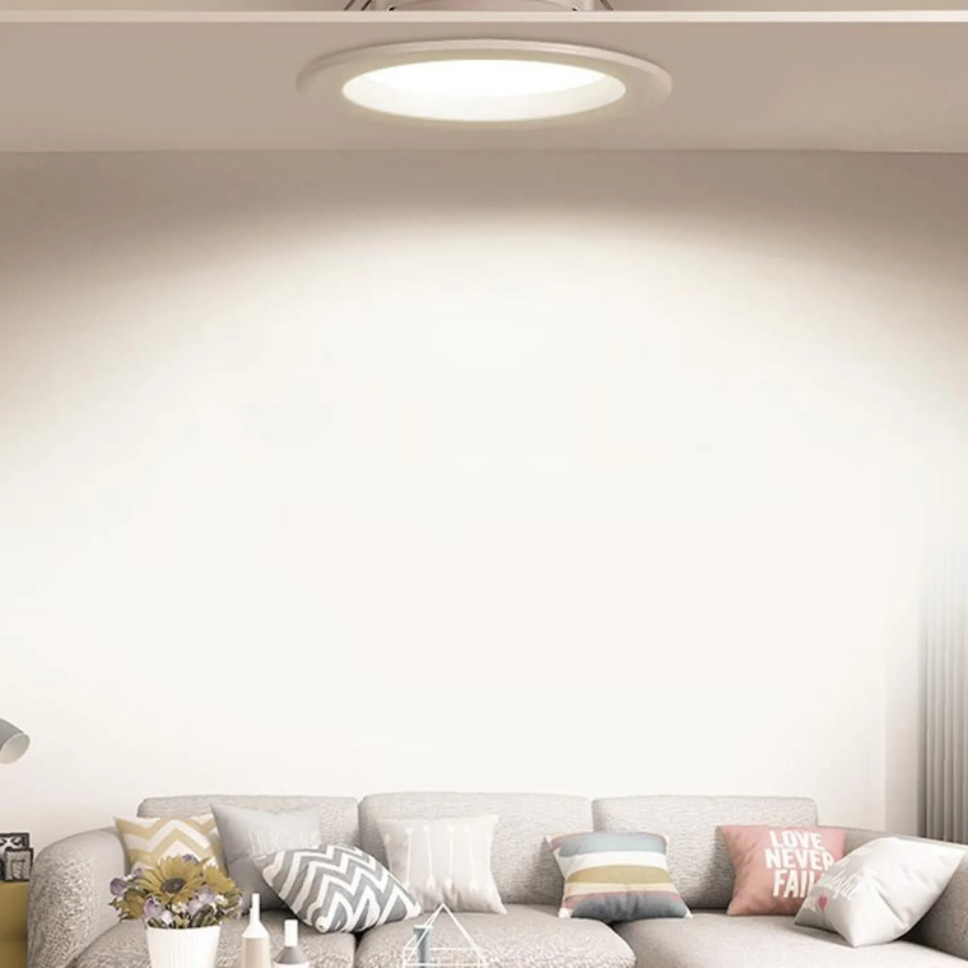 Downlight LED circular empotrable 25W - Uso profesional - Ø190 mm