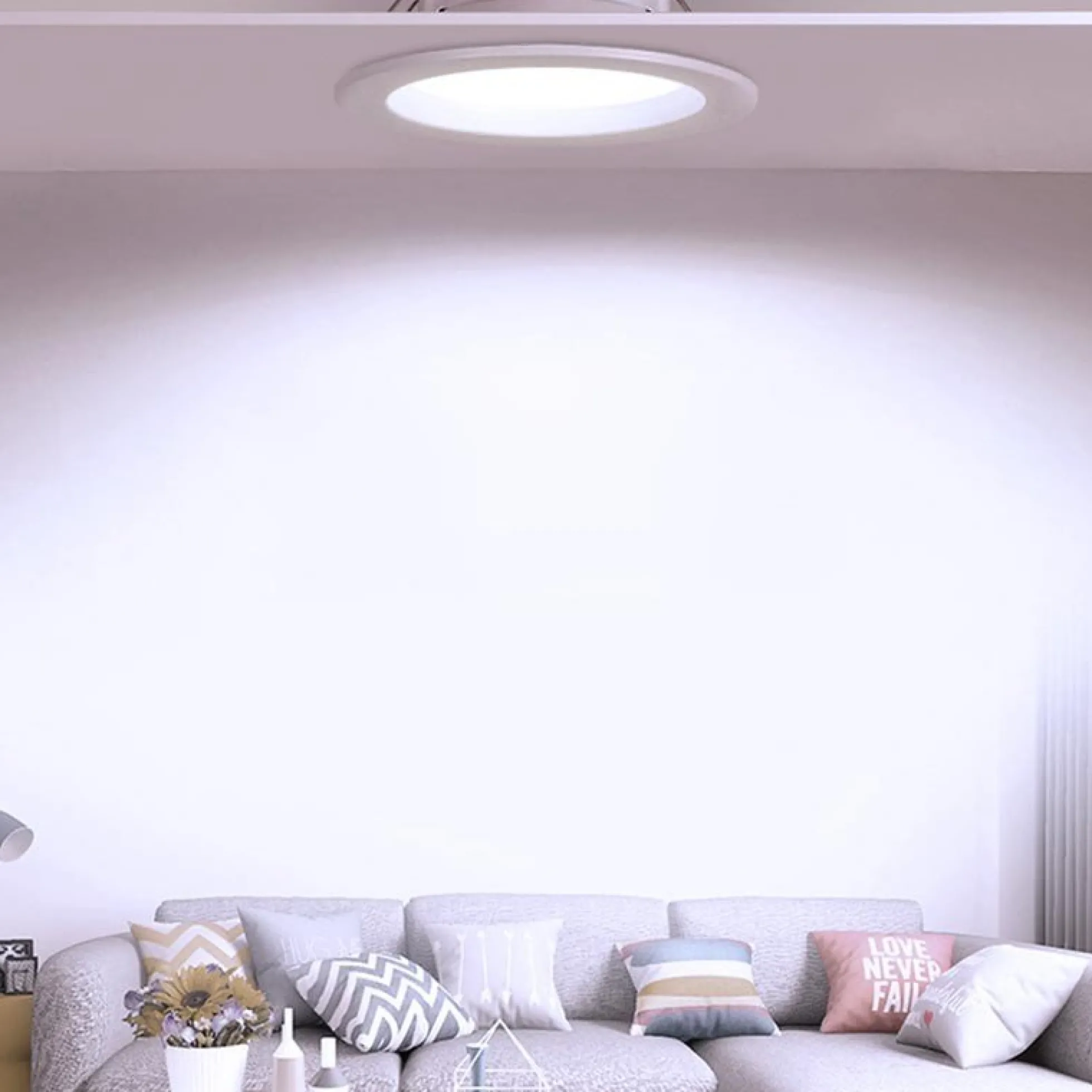 Downlight LED circular empotrable 25W - Uso profesional - Ø190 mm