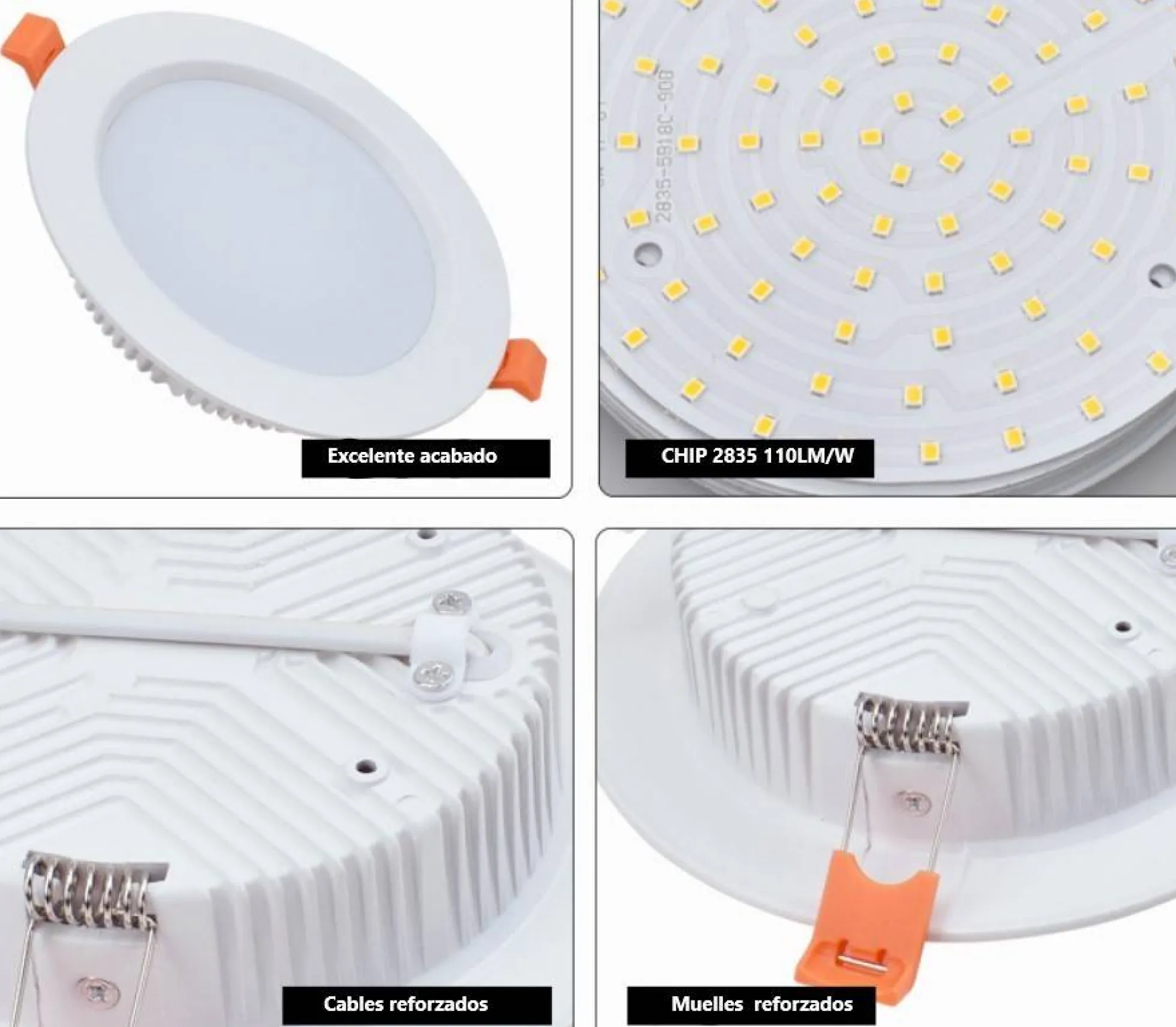Downlight LED circular empotrable 25W - Uso profesional - Ø190 mm