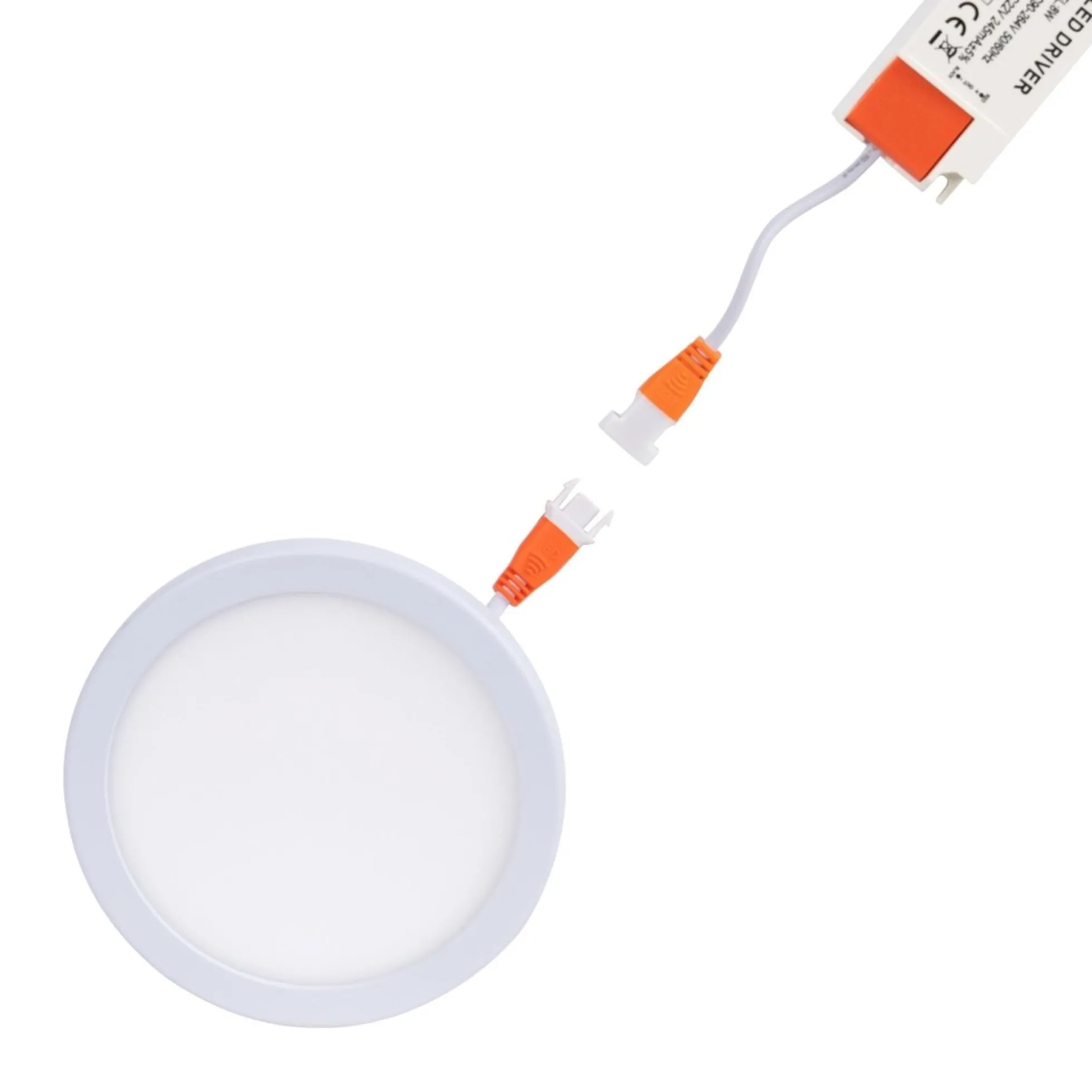 Downlight LED circular empotrable 8W - Diámetro de corte ajustable: Ø 50-90mm
