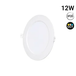 Downlight LED circular empotrable - 3CCT - 12W - 110 lm/W - Corte Ø127mm