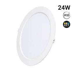 Downlight LED circular empotrable - 3CCT - 24W - 110 lm/W - Corte Ø243mm