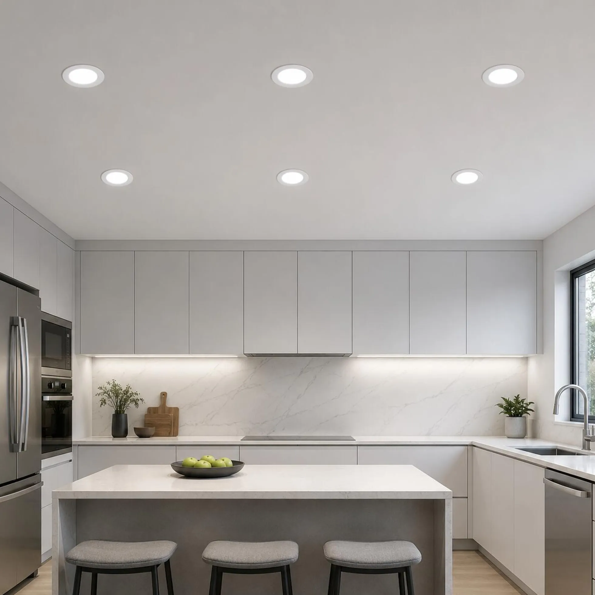 Downlight LED circular empotrable - CCT - 5W - Corte Ø 75 mm - IP54