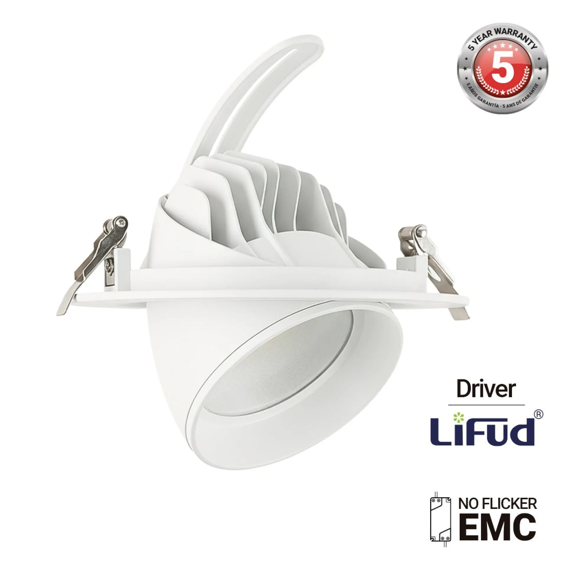 Downlight LED circular orientable CCT 38W - 120° Driver LIFUD
