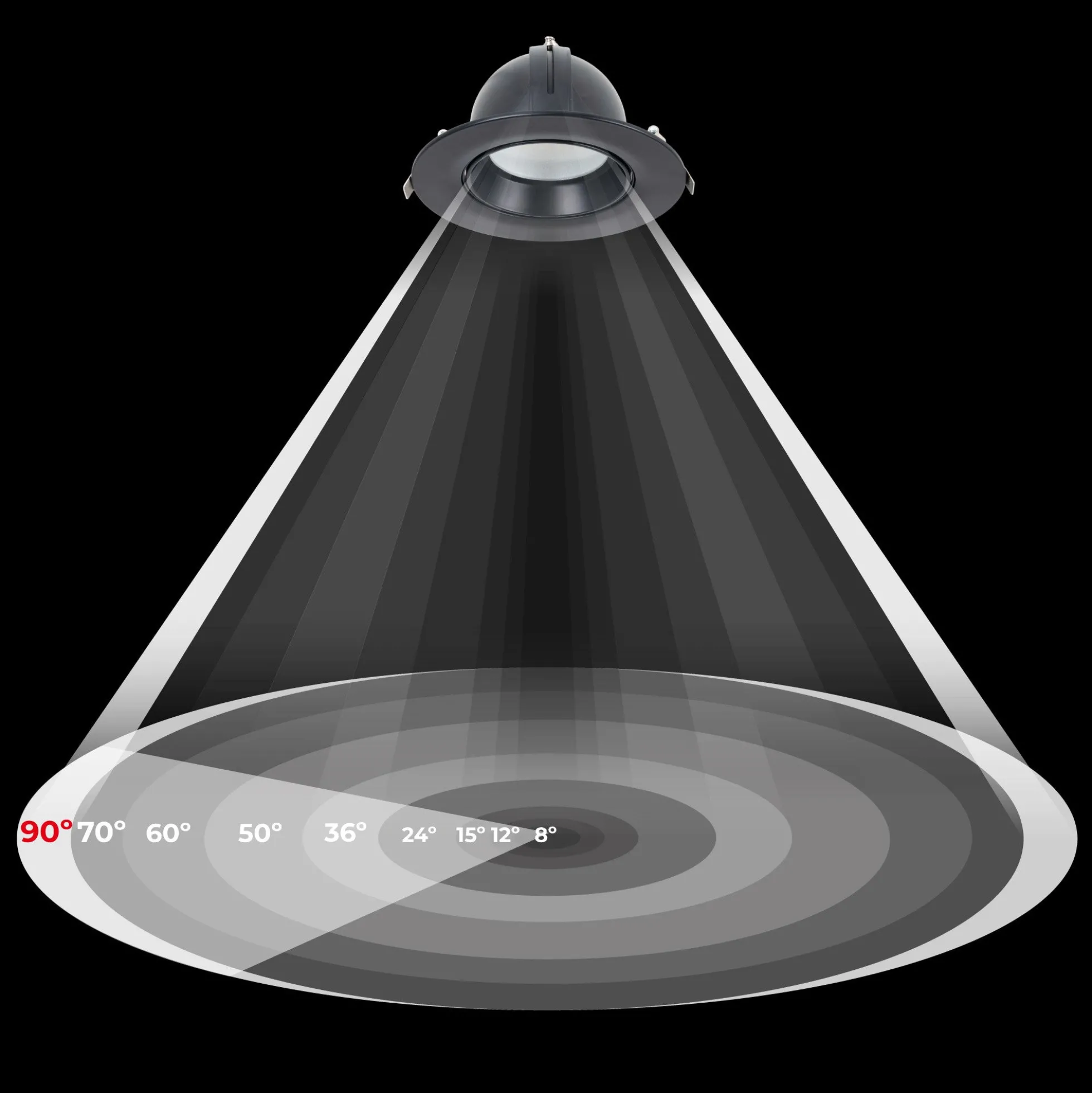 Downlight LED circular orientable CCT 38W - 120° Driver LIFUD