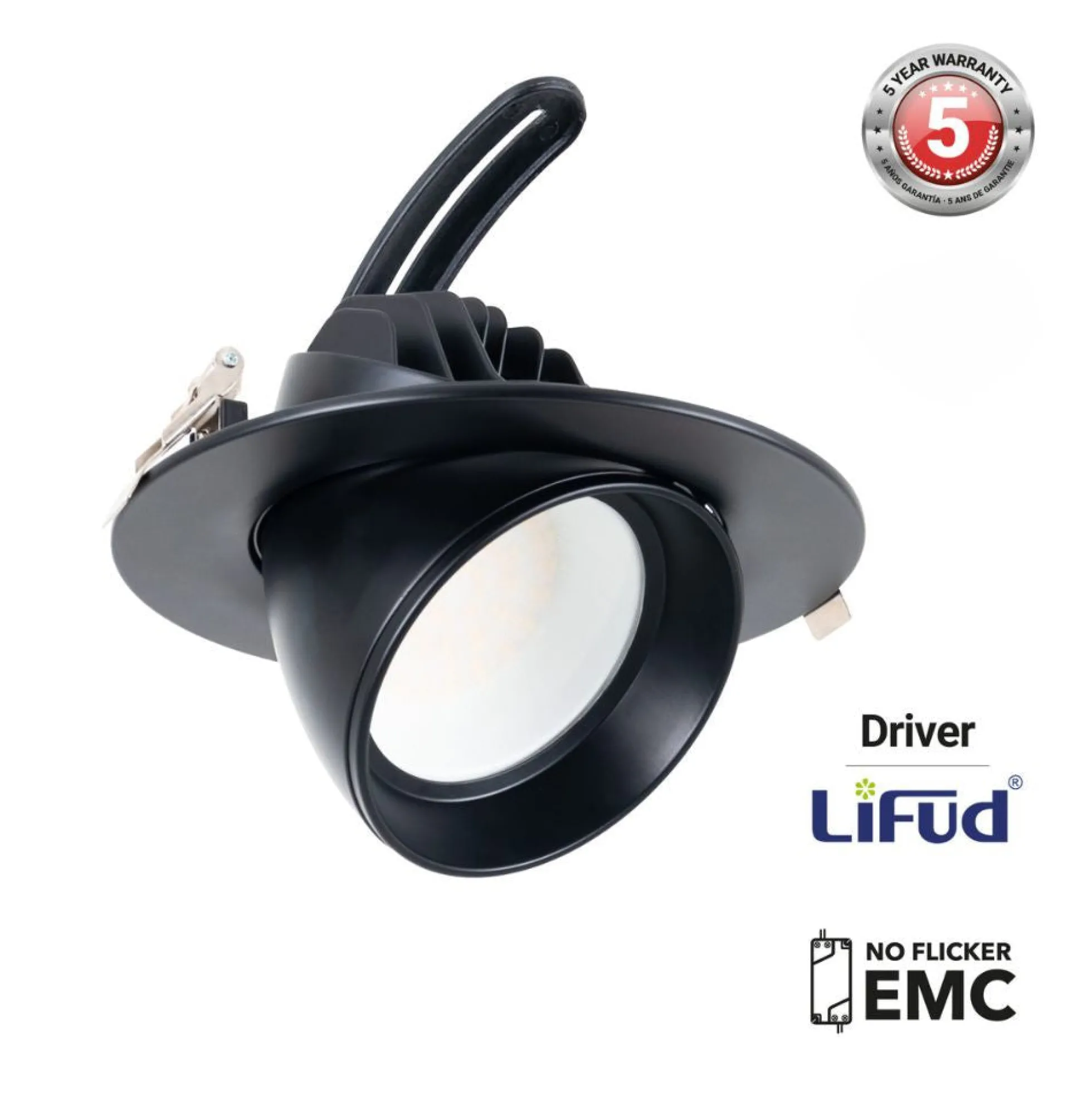 Downlight LED circular orientable CCT 38W - 120° Driver LIFUD