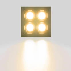 Downlight LED cuadrado empotrable 8W - Negro - 4 Focos - UGR18 - CRI90 - Chip OSRAM