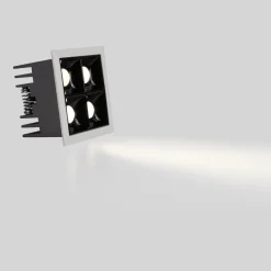 Downlight LED cuadrado empotrable 8W - Blanco - 4 Focos - UGR18 - CRI90 - Chip OSRAM