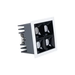 Downlight LED cuadrado empotrable 8W - Blanco - 4 Focos - UGR18 - CRI90 - Chip OSRAM