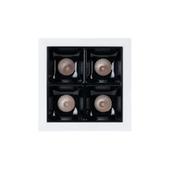 Downlight LED cuadrado empotrable 8W - Blanco - 4 Focos - UGR18 - CRI90 - Chip OSRAM