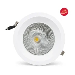 Downlight LED empotrable- Chip especial para carnicerías - 30W - Corte Ø200 mm - IP54 - UGR19