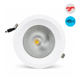 Downlight LED empotrable - Chip especial para pescaderías - 30W - Corte Ø200 mm - IP54 - UGR19