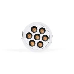 Downlight LED empotrable circular 12W - UGR18 - Corte Ø 70mm - Blanco
