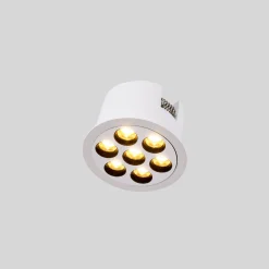 Downlight LED empotrable circular 12W - UGR18 - Corte Ø 70mm - Blanco