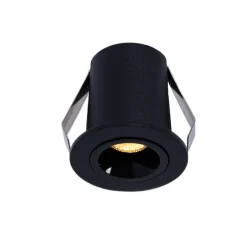Downlight LED empotrable circular 2W - Chip Osram - UGR18 -  Corte Ø 25mm - Negro