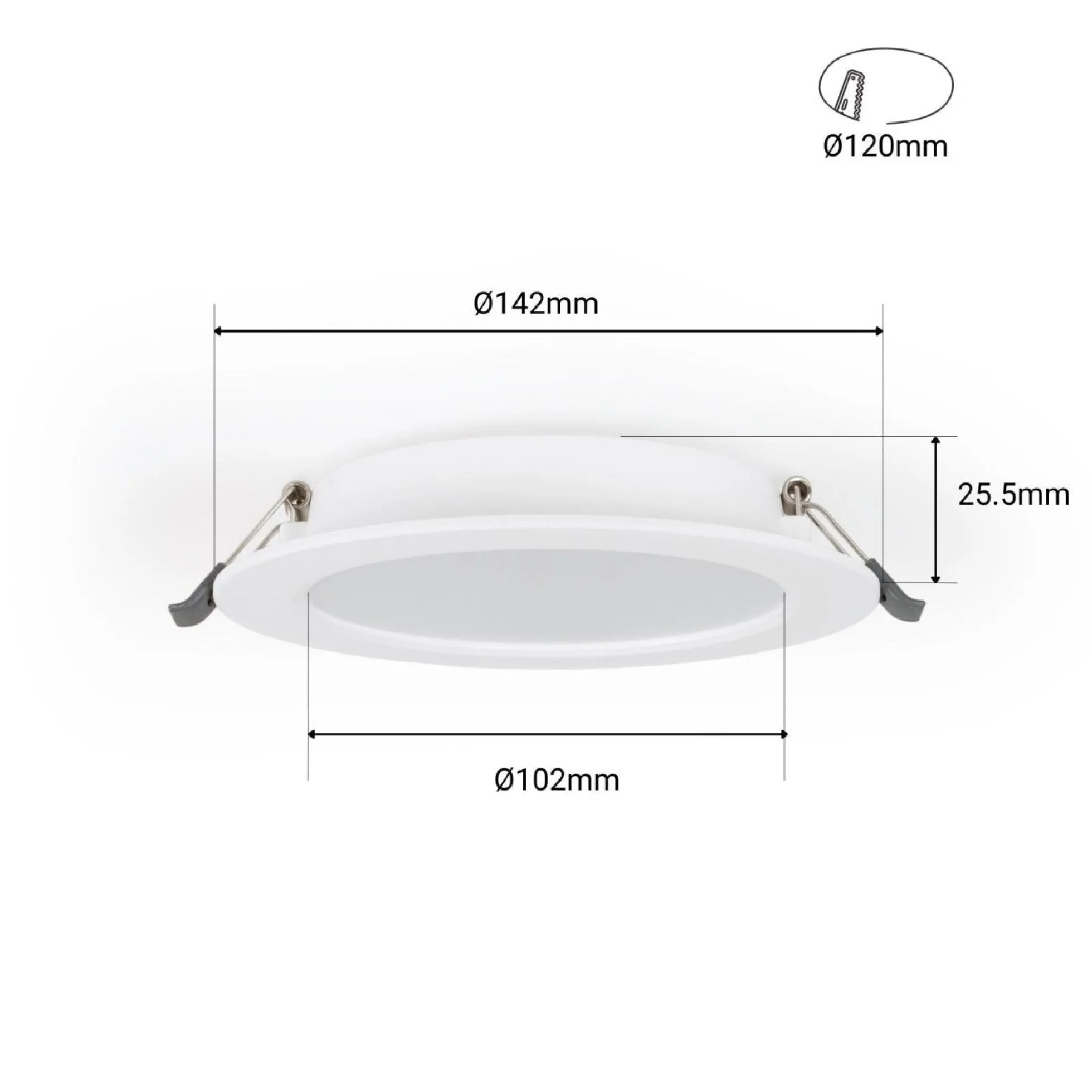 Downlight LED empotrable circular - 9W - Corte Ø110mm