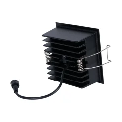 Downlight LED Empotrable Cuadrado Antideslumbrante · Marco -Negro - 18W - 9 Focos - UGR18 - CRI90 - Chip OSRAM