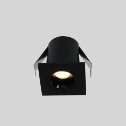 Downlight LED empotrable cuadrado 2W - Chip Osram - UGR18 - Corte Ø 25mm - Negro