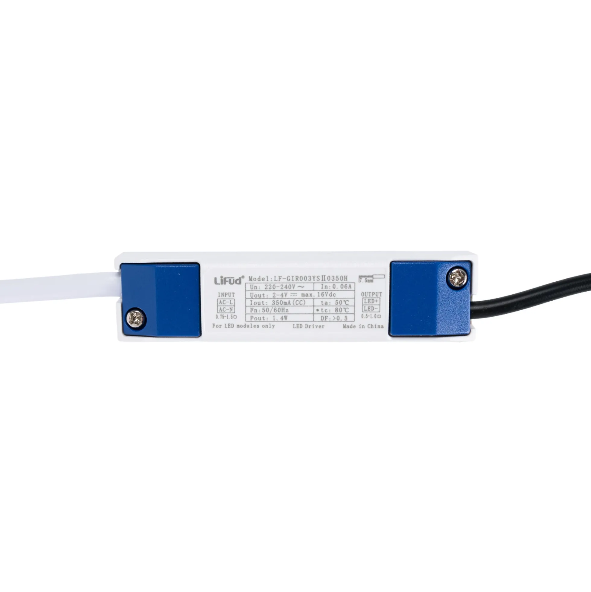 Downlight LED empotrable cuadrado 2W - Chip Osram - UGR18 - Corte Ø 25mm - Negro