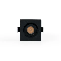 Downlight LED empotrable cuadrado 2W - Chip Osram - UGR18 - Corte Ø 25mm - Negro