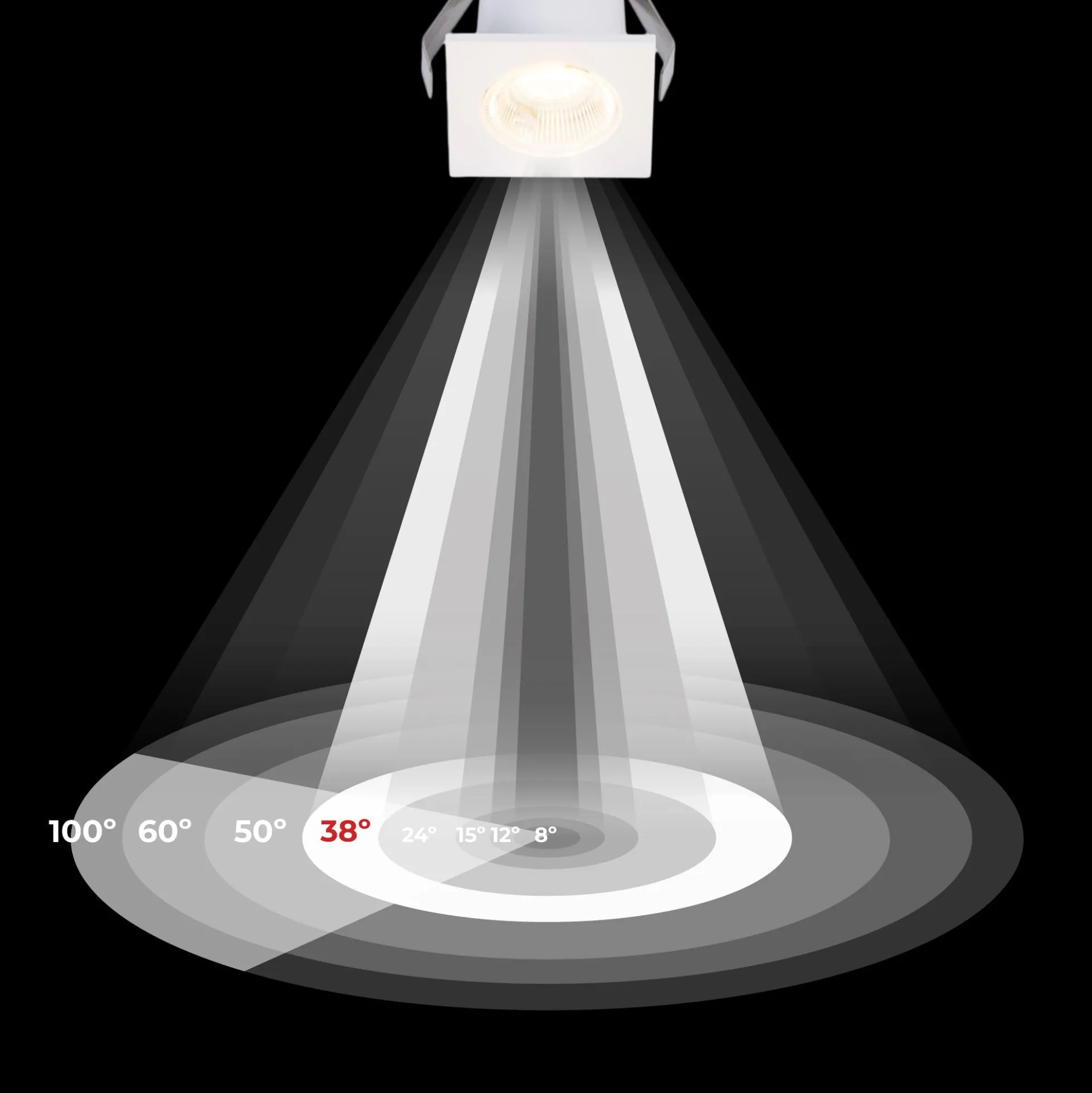 Downlight LED empotrable cuadrado 2W - Chip Osram - UGR18 - Corte Ø 25mm - Blanco