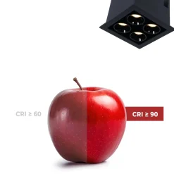 Downlight LED empotrable cuadrado 8W - Chip Osram - UGR18 - Corte 48 x 48 mm