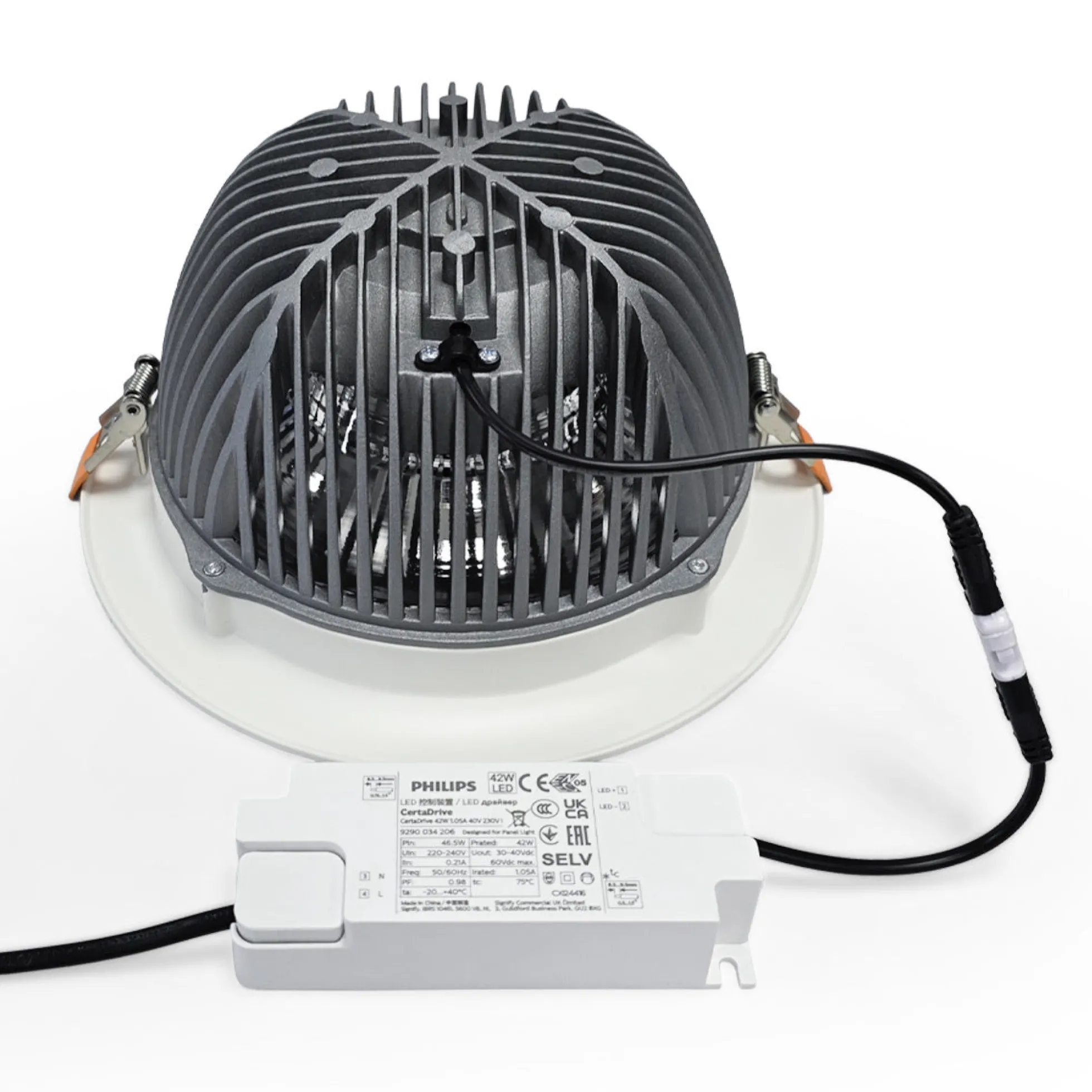 Downlight LED especial para carnicerías - 40W - Driver Philips - Corte Ø210 mm