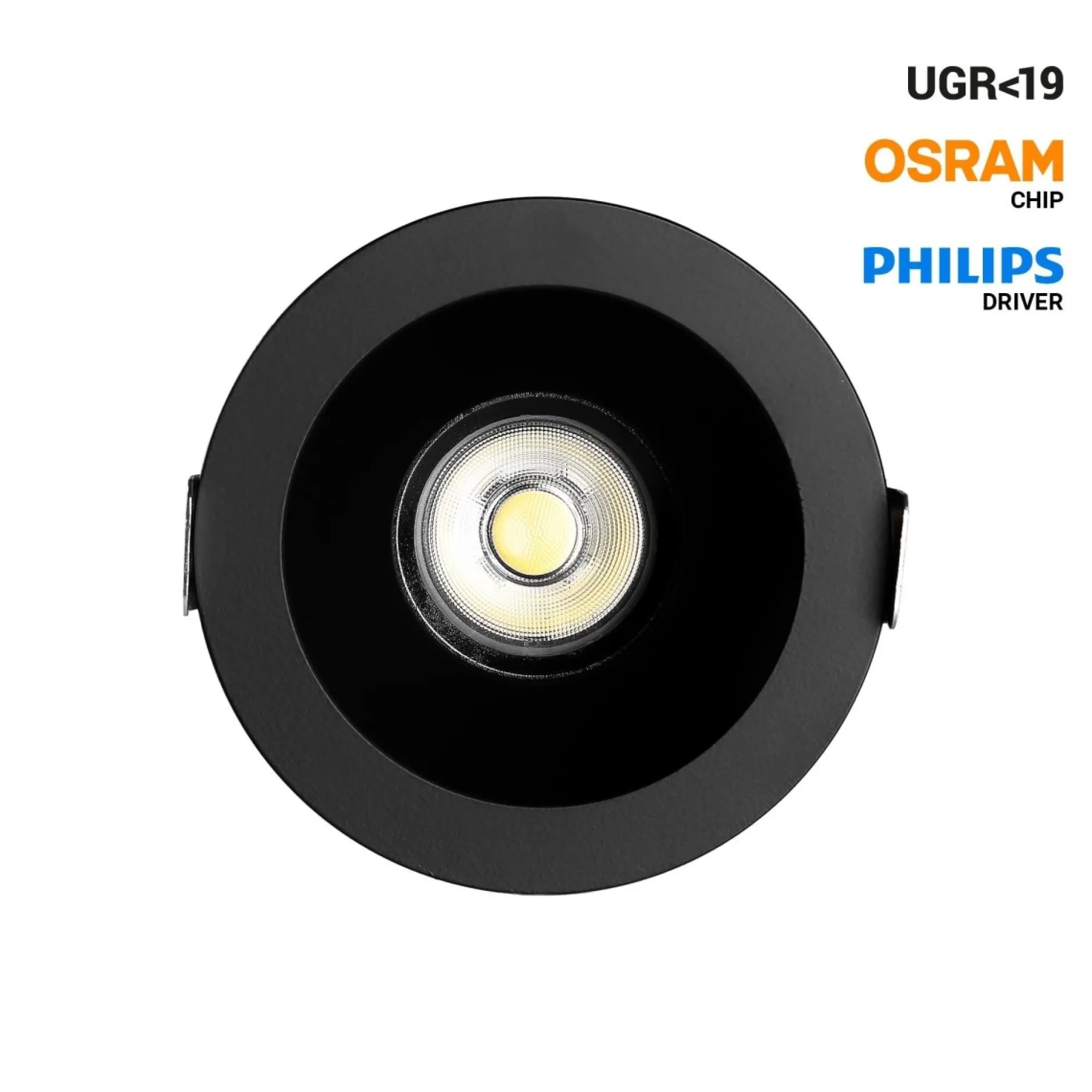 Downlight LED exterior 12W - CCT - Chip OSRAM - Driver PHILIPS - Corte Ø 75mm - IP54