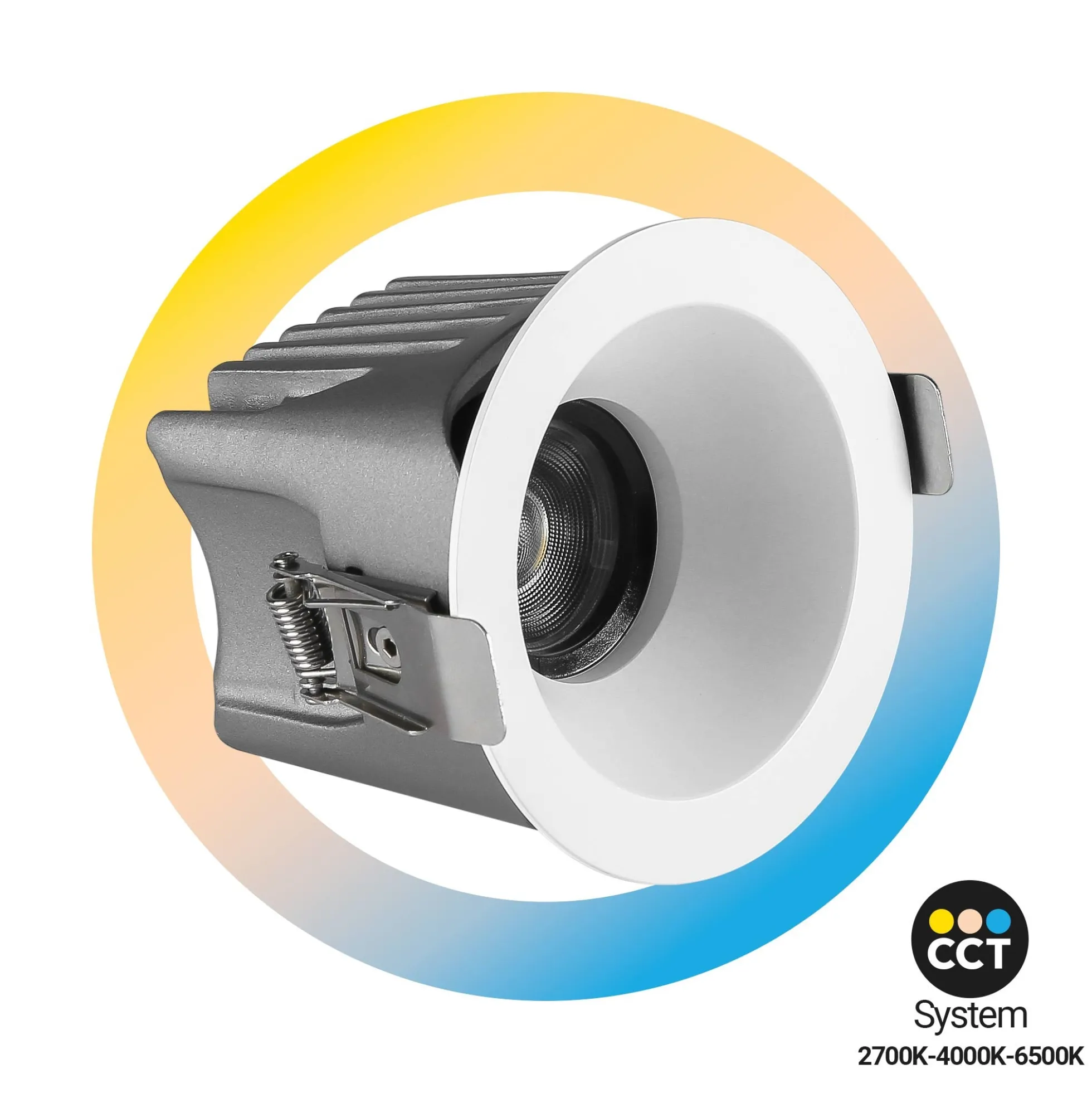 Downlight LED exterior 12W - CCT - Chip OSRAM - Driver PHILIPS - Corte Ø 75mm - IP54