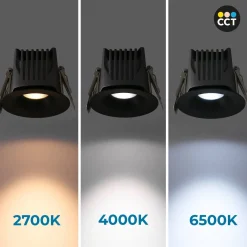 Downlight LED exterior 6W - CCT - Chip OSRAM - Driver PHILIPS - Corte Ø 55mm - IP54