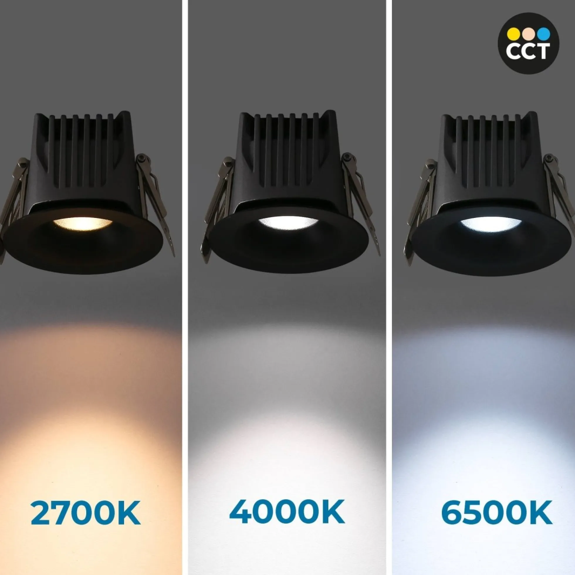 Downlight LED exterior 6W - CCT - Chip OSRAM - Driver PHILIPS - Corte Ø 55mm - IP54