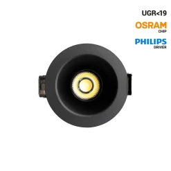 Downlight LED exterior 6W - CCT - Chip OSRAM - Driver PHILIPS - Corte Ø 55mm - IP54