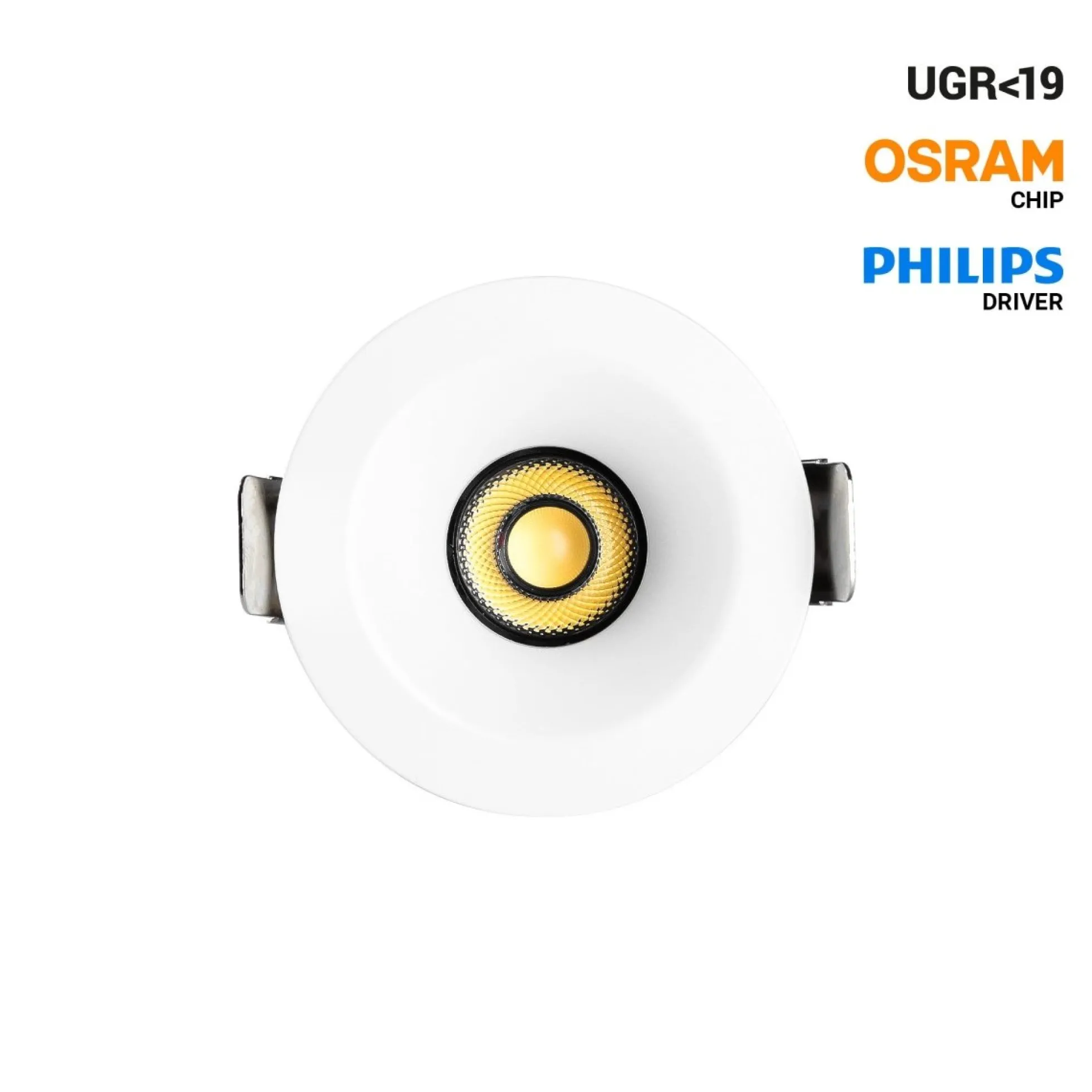 Downlight LED exterior 6W - CCT - Chip OSRAM - Driver PHILIPS - Corte Ø 55mm - IP54