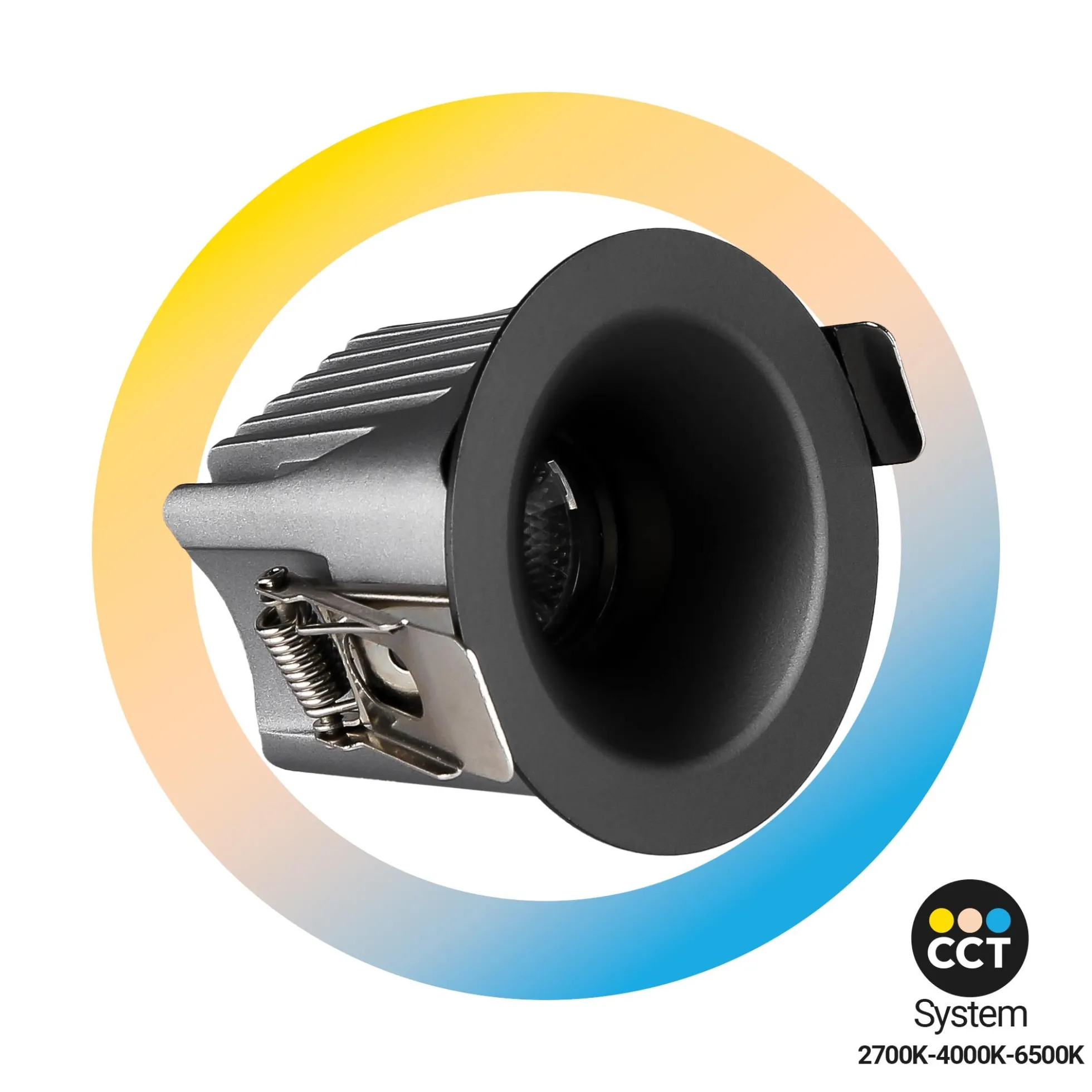Downlight LED exterior 6W - CCT - Chip OSRAM - Driver PHILIPS - Corte Ø 55mm - IP54