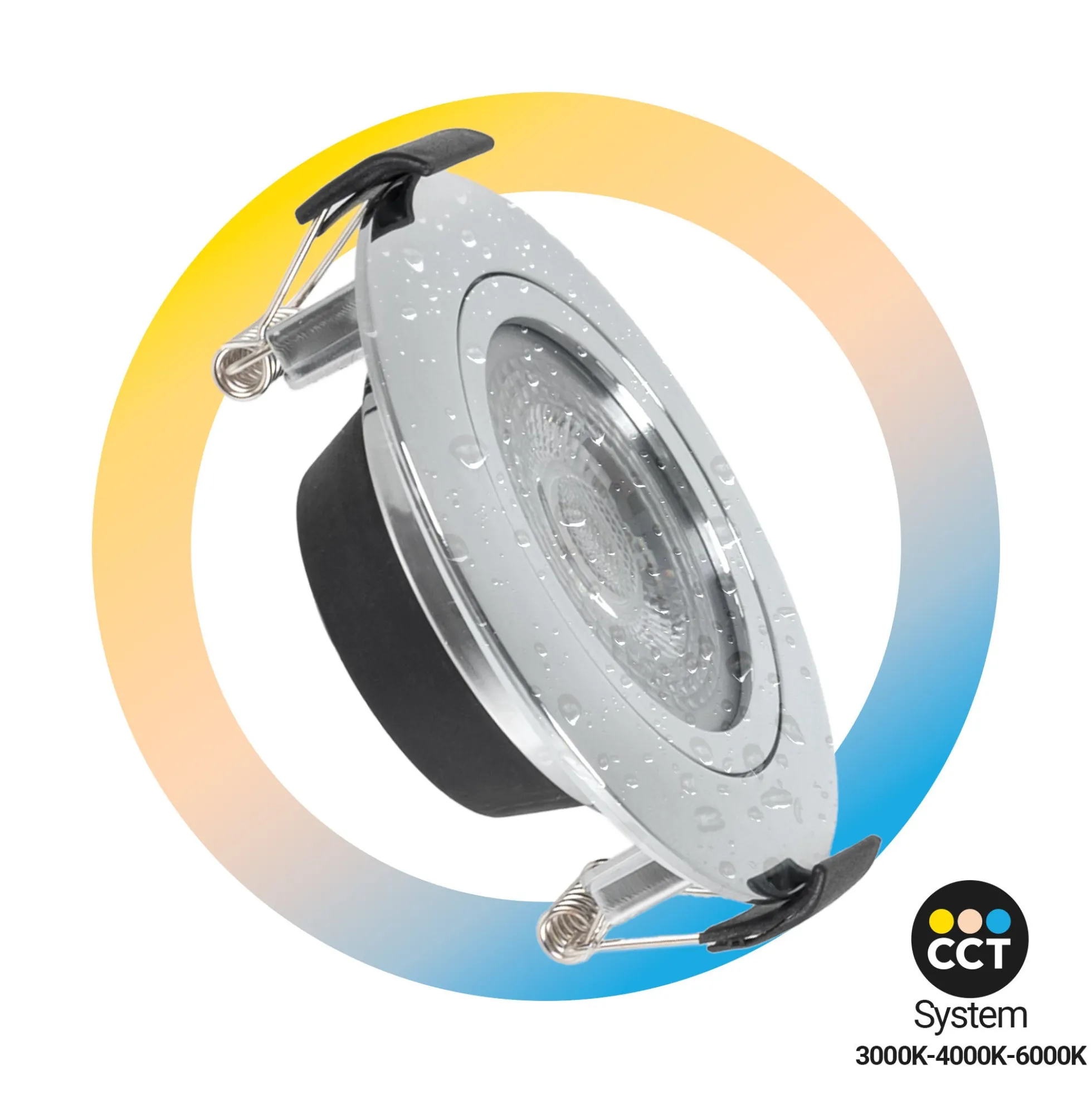 Downlight LED exterior - 7W - CCT - 630lm - Corte Ø 70mm - IP54
