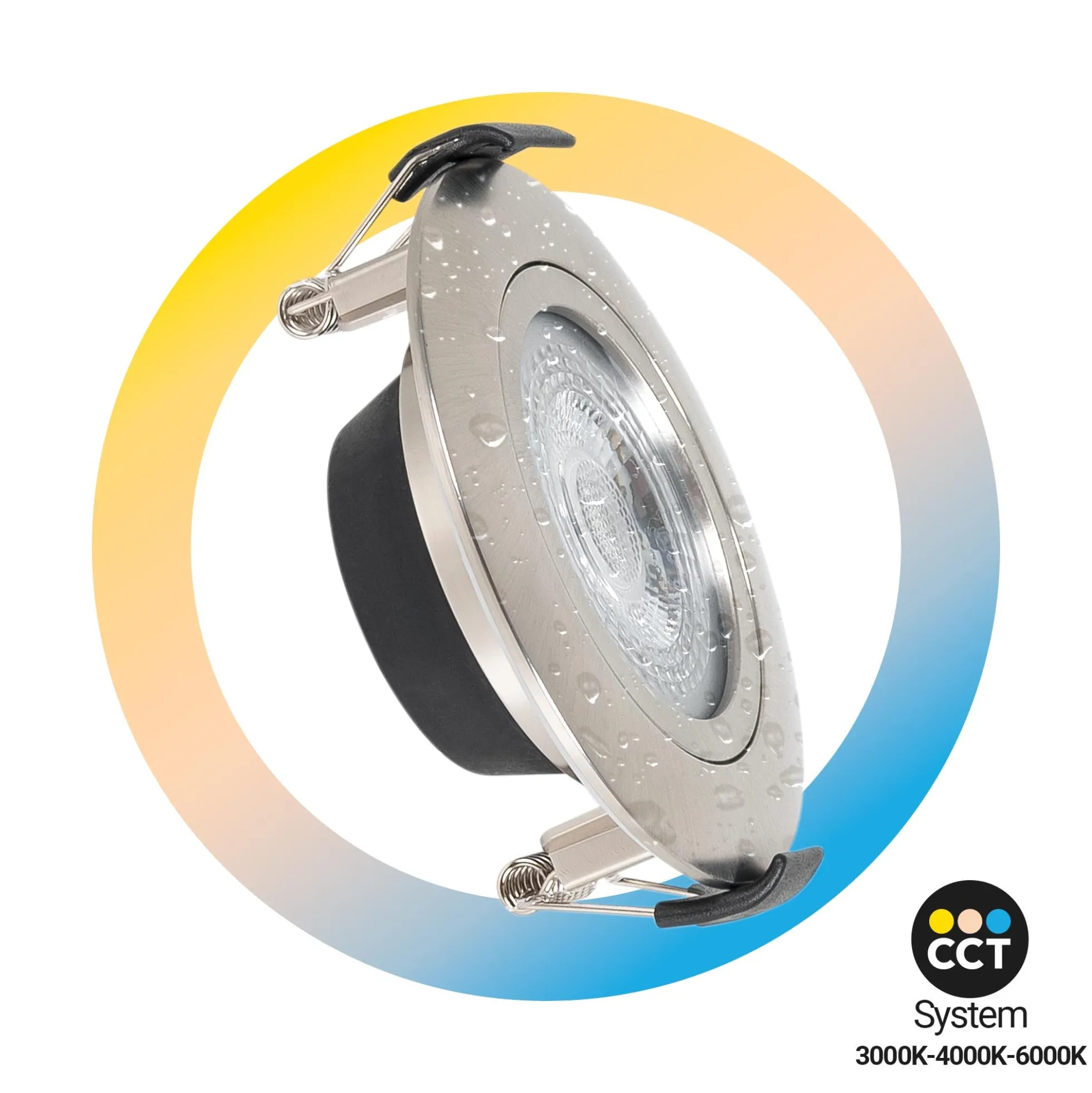 Downlight LED exterior - 7W - CCT - 630lm - Corte Ø 70mm - IP54