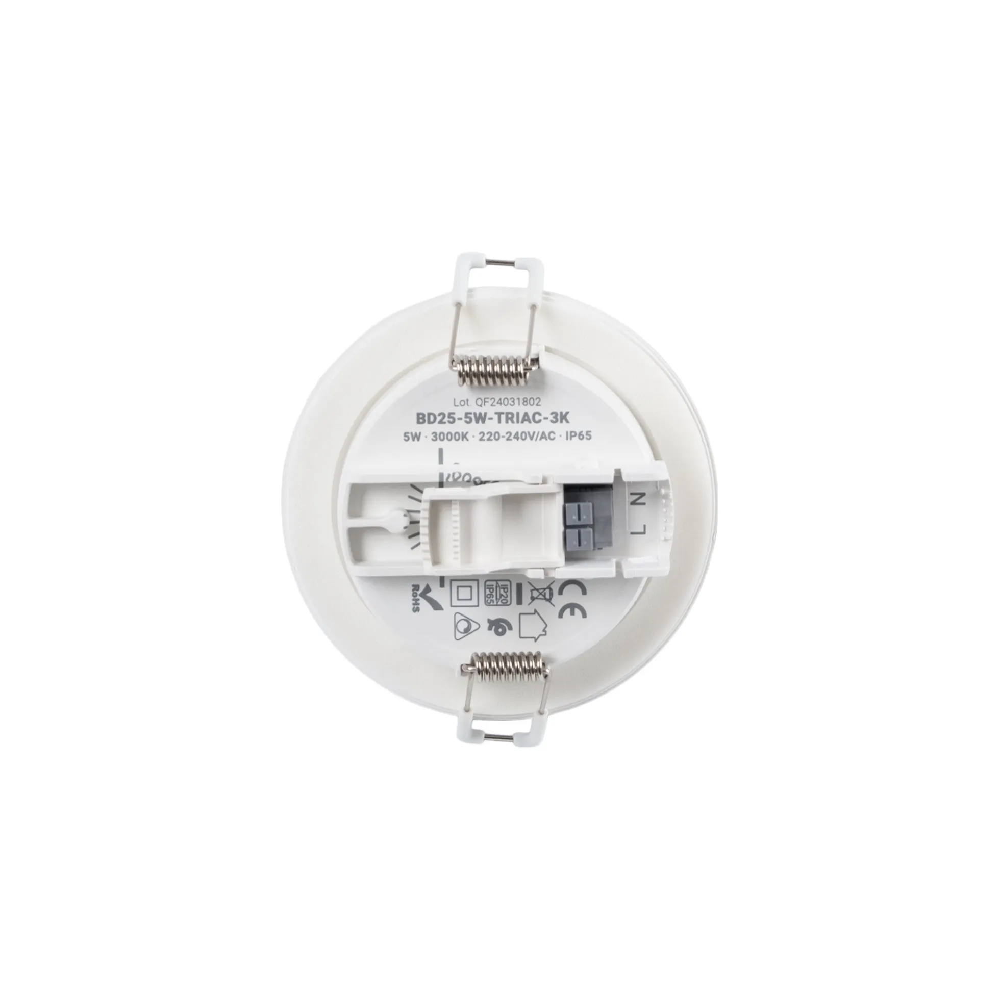Downlight LED exterior 5W- IP65 - TRIAC regulable - Aro intercambiable - Corte Ø68mm