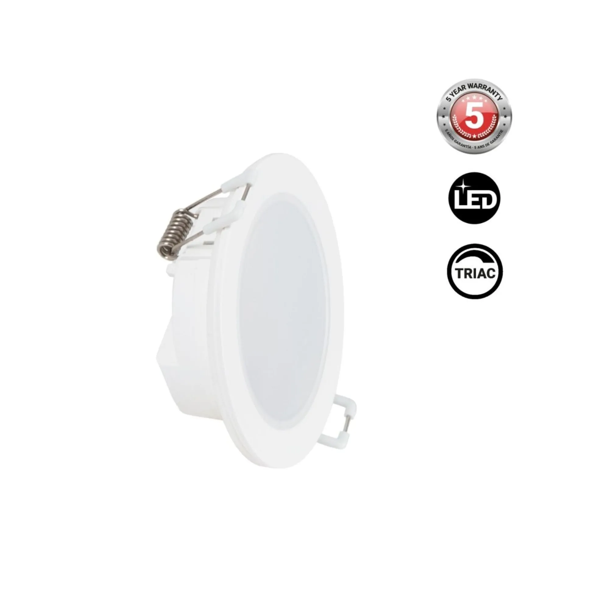 Downlight LED exterior 5W- IP65 - TRIAC regulable - Aro intercambiable - Corte Ø68mm