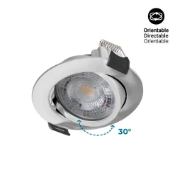 Downlight LED interior - 7W - CCT - DIMABLE TRIAC - 630lm - Corte Ø 70mm - IP20