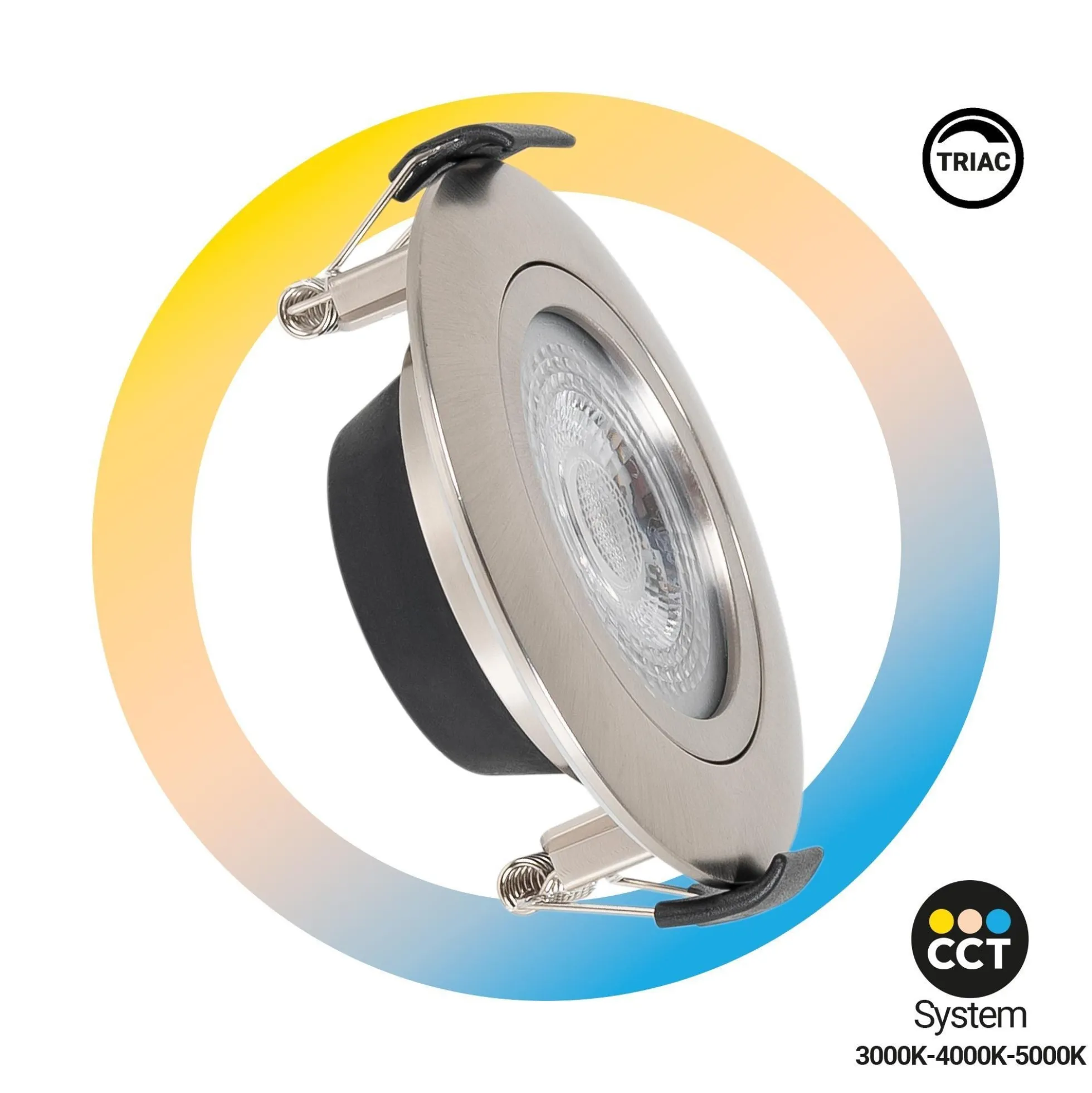 Downlight LED interior - 7W - CCT - DIMABLE TRIAC - 630lm - Corte Ø 70mm - IP20