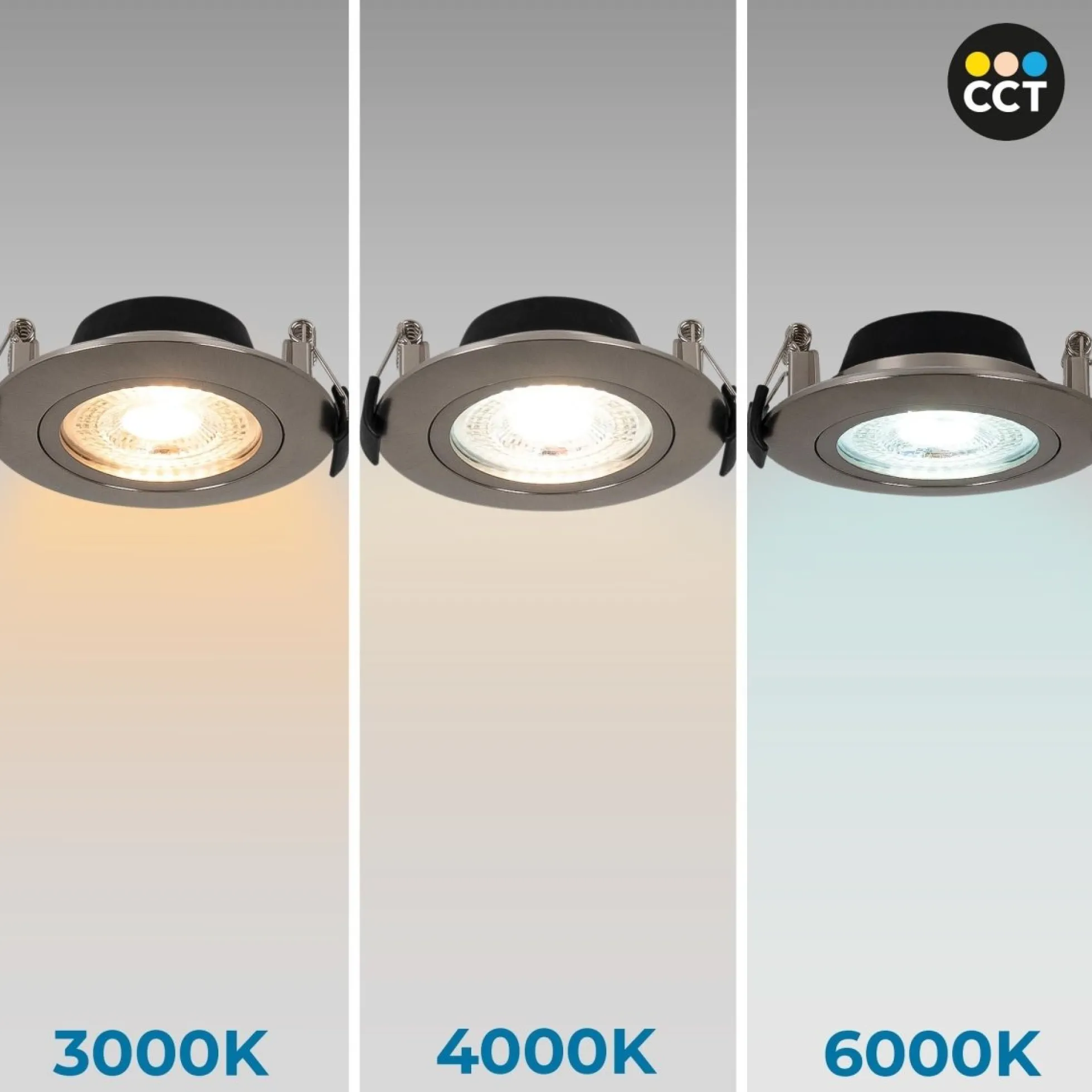 Downlight LED interior - 7W - CCT - DIMABLE TRIAC - 630lm - Corte Ø 70mm - IP20