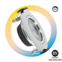 Downlight LED interior - 7W - CCT - DIMABLE TRIAC - 630lm - Corte Ø 70mm - IP20