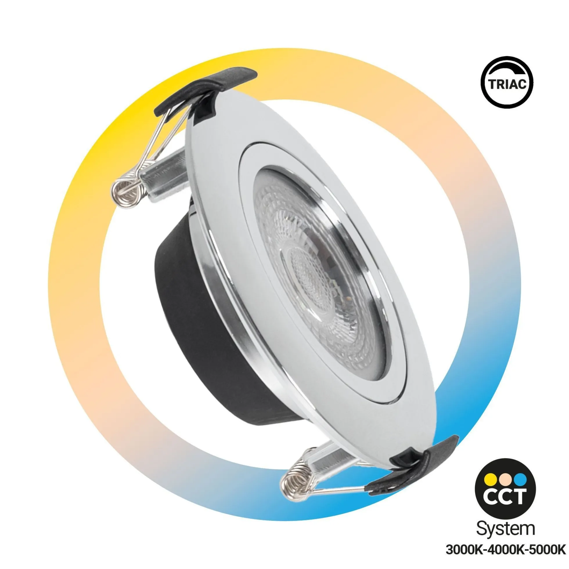 Downlight LED interior - 7W - CCT - DIMABLE TRIAC - 630lm - Corte Ø 70mm - IP20