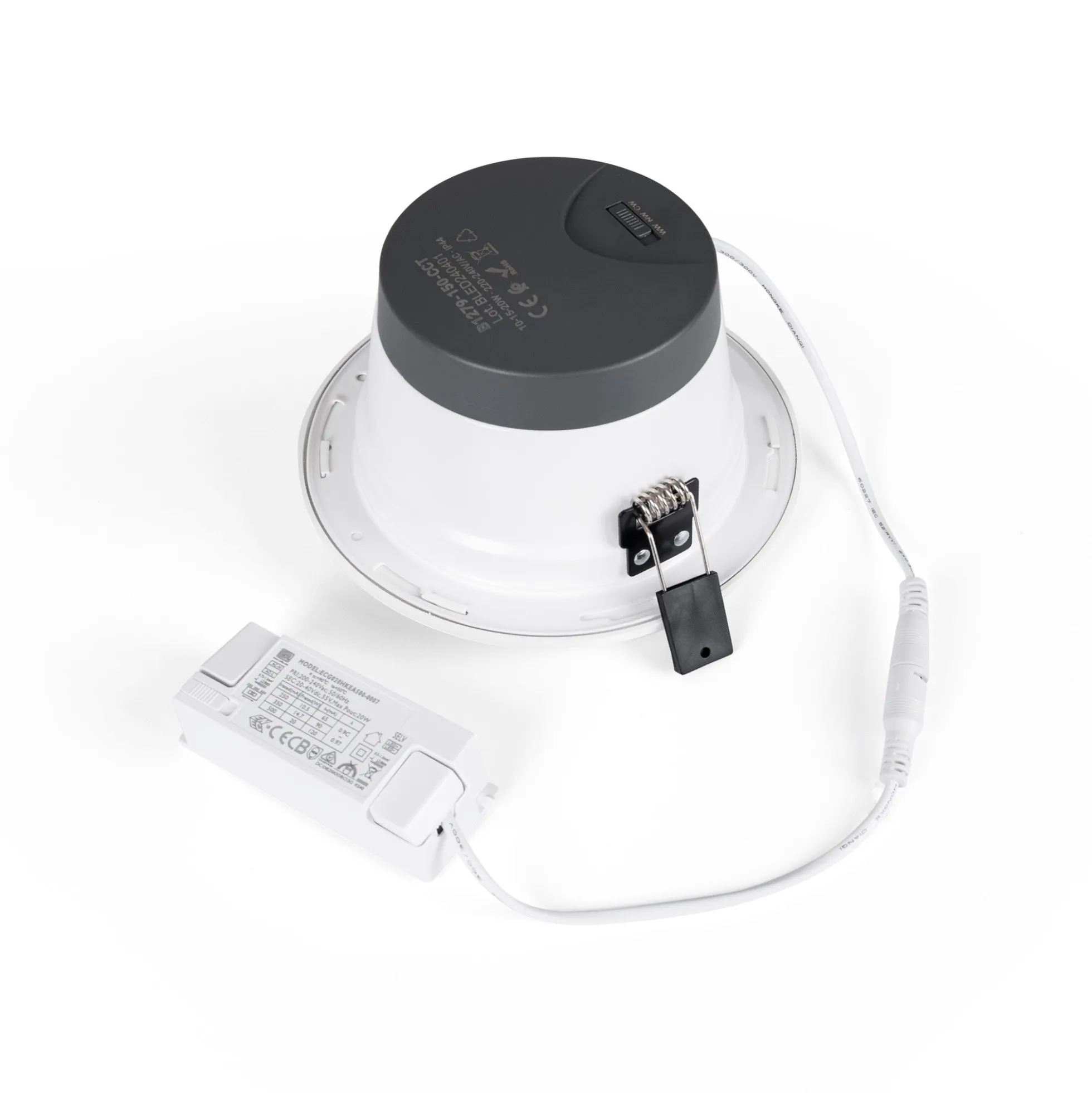 Downlight LED IP44 potencia ajustable 10W/15W/20W - CCT - 100lm/W - Corte Ø 150mm