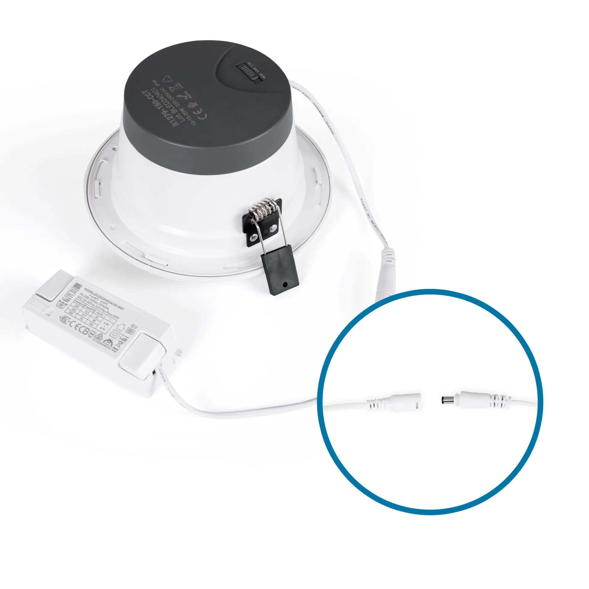 Downlight LED IP44 potencia ajustable 10W/15W/20W - CCT - 100lm/W - Corte Ø 150mm
