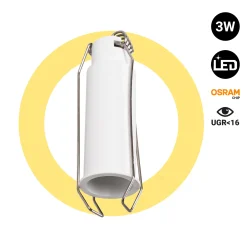 Downlight LED Mini 3W - Chip OSRAM - Bajo UGR - Ø 22mm