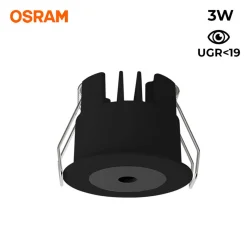 Downlight LED Mini 3W - Chip OSRAM - Bajo UGR - CRI 90 - Ø 40mm