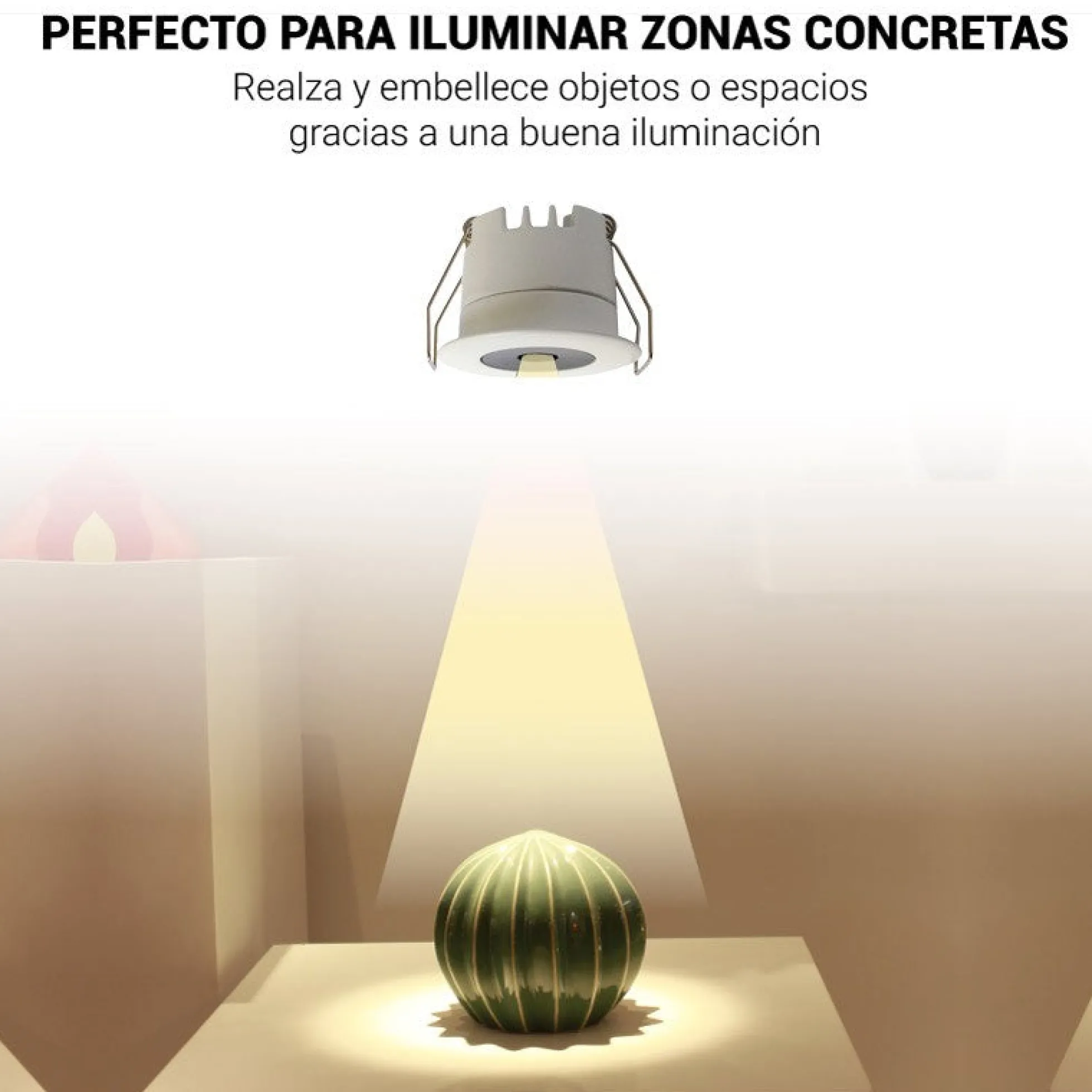 Downlight LED Mini 3W - Chip OSRAM - Bajo UGR - CRI 90 - Ø 40mm