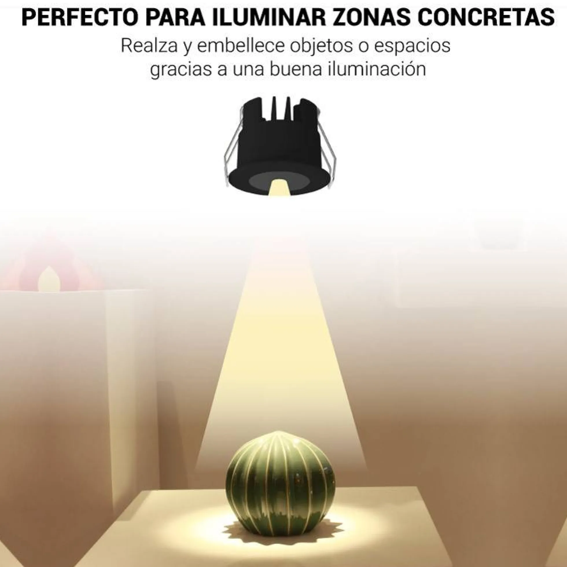 Downlight LED Mini 3W - Chip OSRAM - Bajo UGR - CRI 90 - Ø 40mm